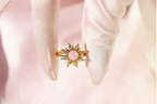 Rapunzel’s Radiant Sun Opal Ring, Moonlit Spark