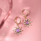 Rapunzel’s Radiant Sun Opal Earrings, Enchanted Light