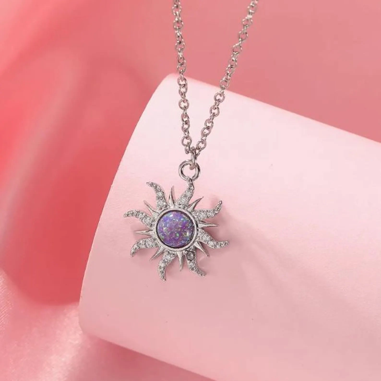 Rapunzel’s Radiant Sun Opal Necklace, Ever After Glow