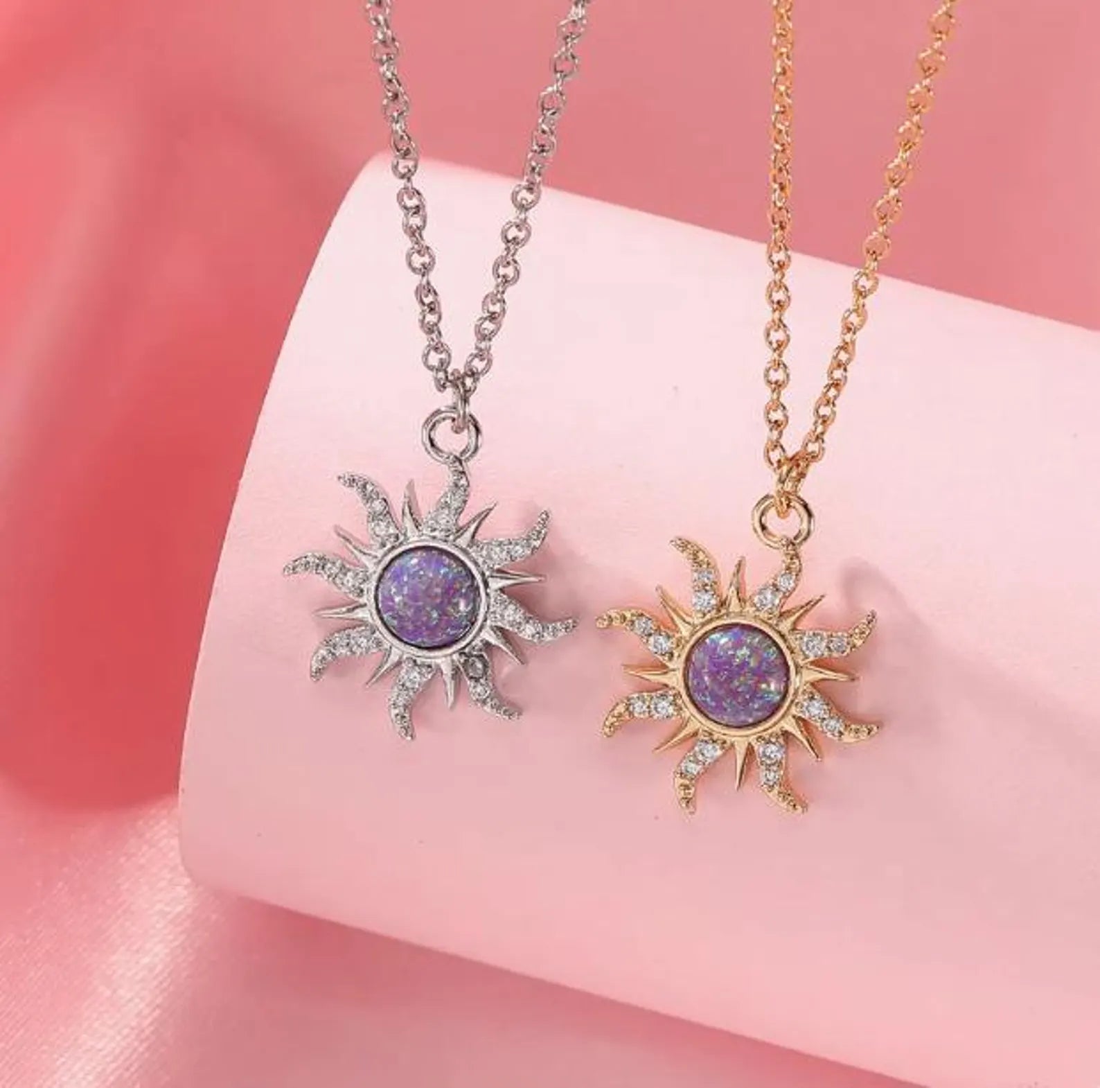 Rapunzel’s Radiant Sun Opal Necklace, Ever After Glow